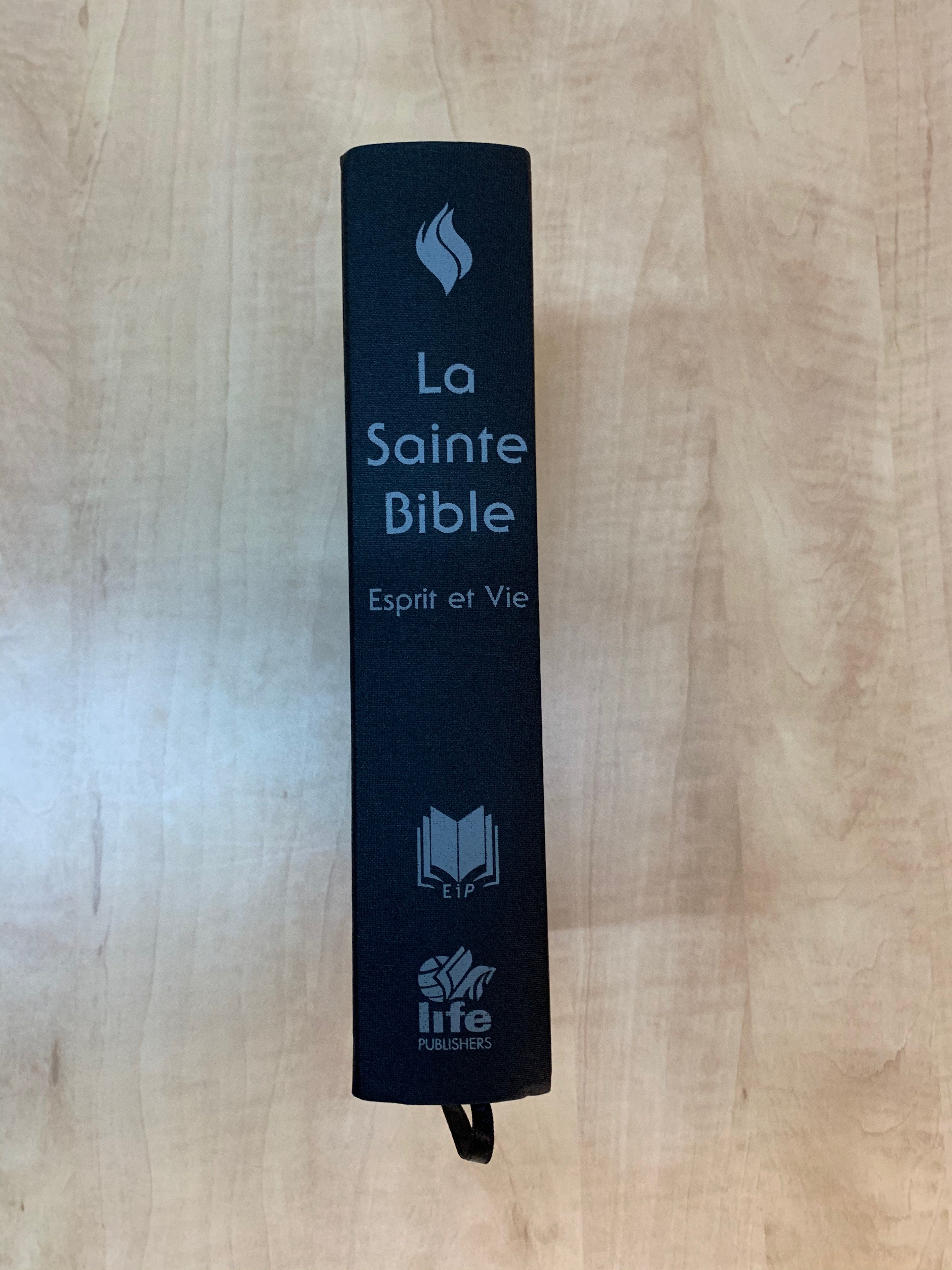 Bible Esprit et Vie couverture rigide noir - Boutique iNSPIRATION